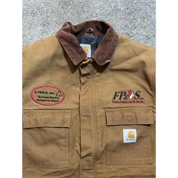Carhartt Duck Trucker Jacket Blanket Lined Made In USA Union Labor Vintage Chore - Picture 4 of 11